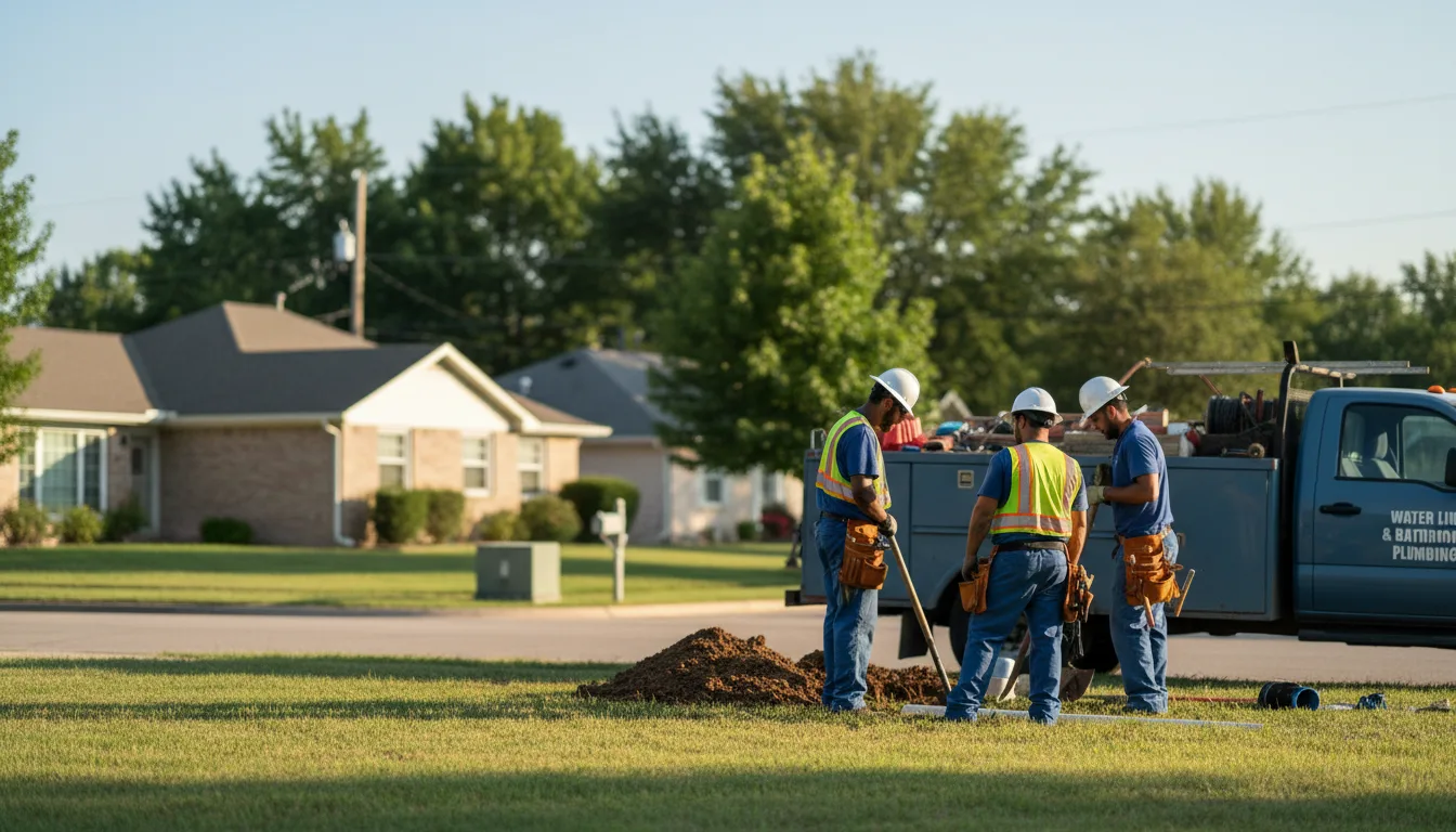 Residential water line and bathroom plumbing service in Minersville, PA